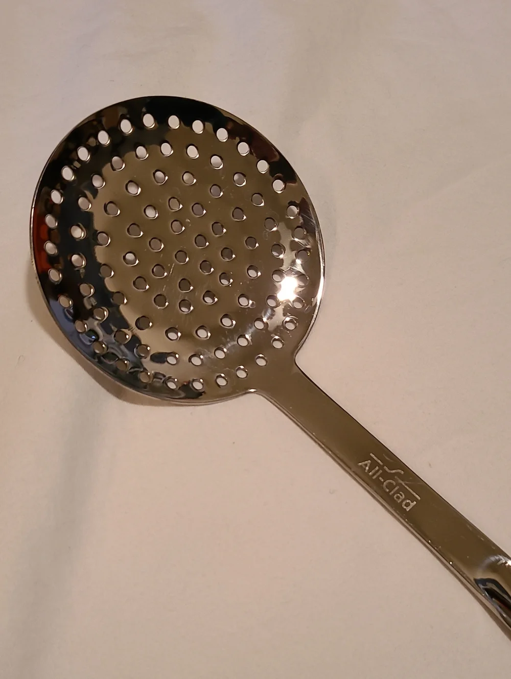 All-Clad Stainless Steel Skimmer 13-inch For Straining Stocks Soup Liquid